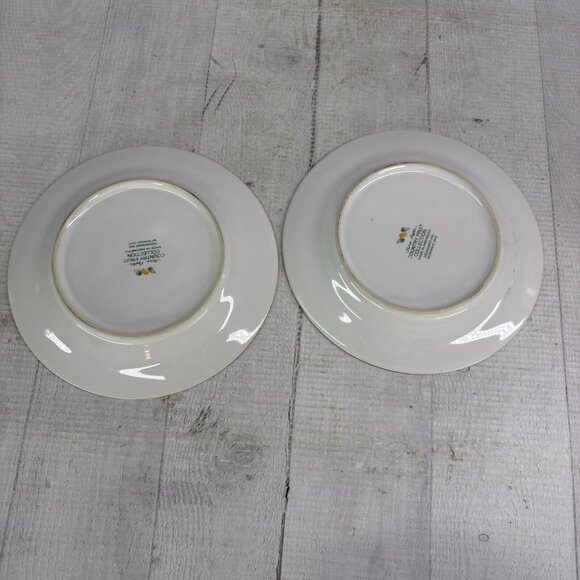 Julie Pople Avon COUNTRY FRUIT COLLECTION Porcelain Lemon Rim Saucers Set of 7 - Picture 7 of 16